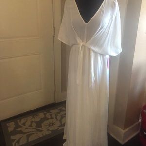 Off white crepe dress size L